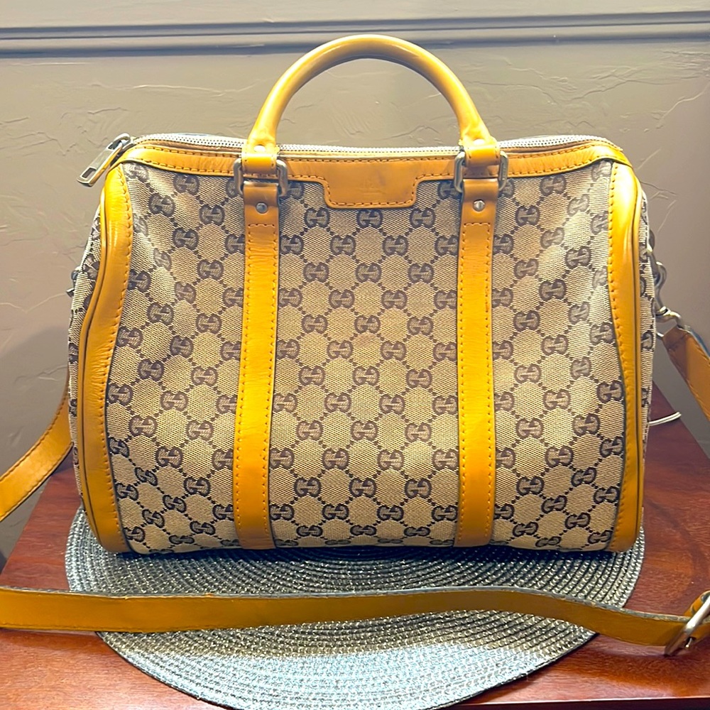 Authentic Gucci GG yellow/golden Boston Bag 💼